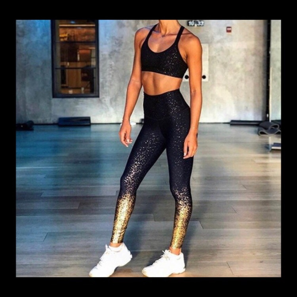 SOLD‼️ BRAND NEW‼️ Glitter Print Workout Leggings - Picture 2 of 5